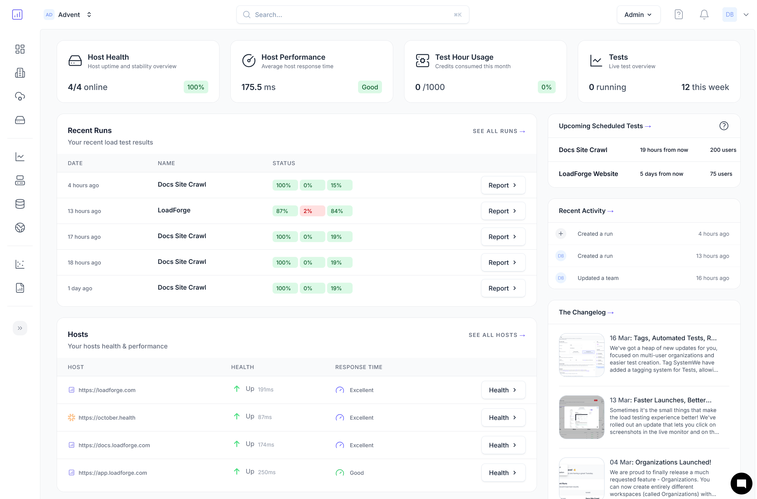 Updated UX & Activity Logging